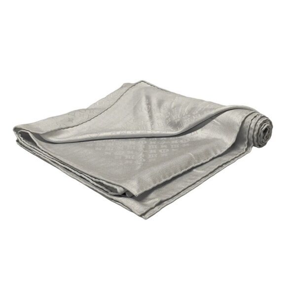 Auth LOUIS VUITTON Shawl Evermore M77647 Silver - QB2282 Scarf Silk Wool - Picture 4 of 7